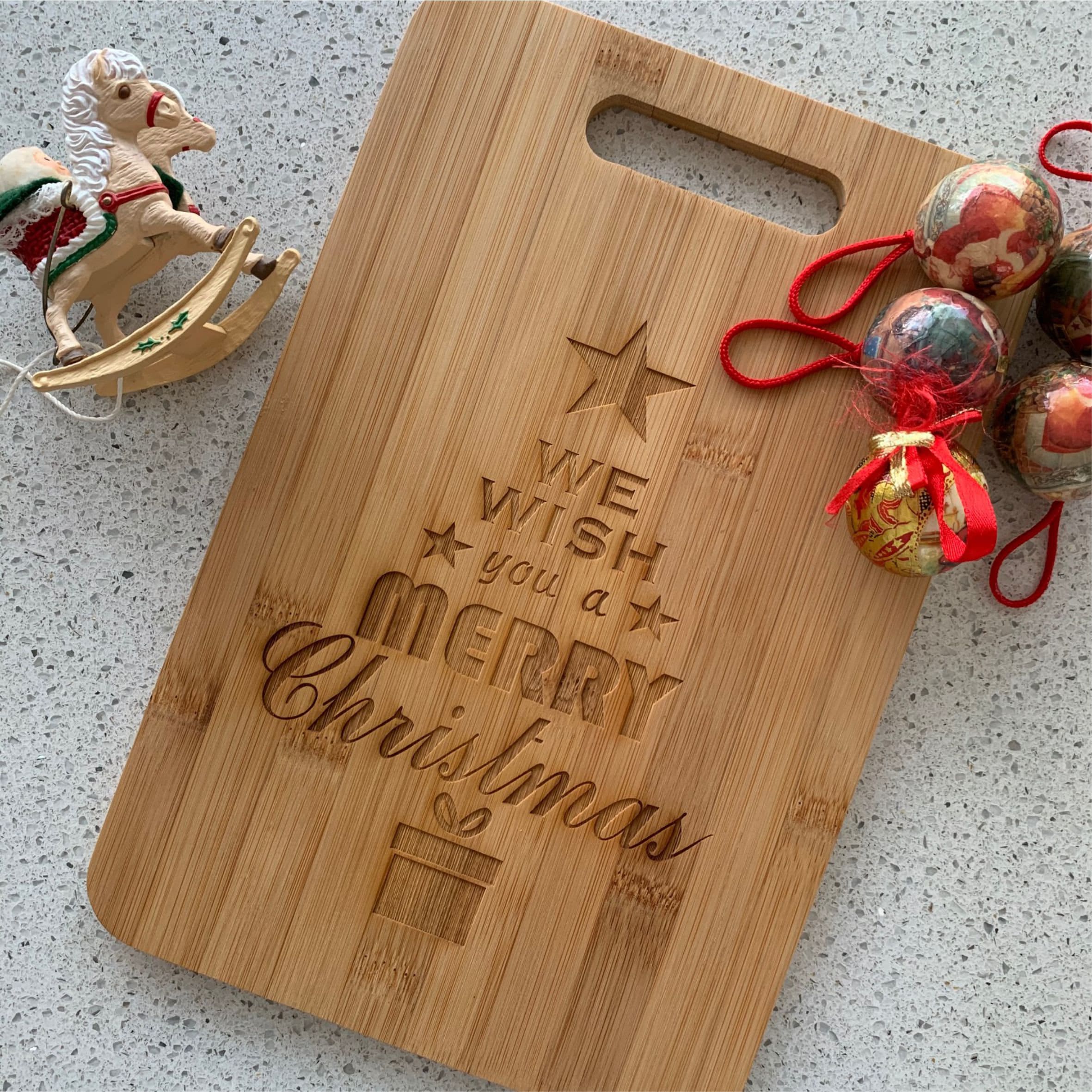 Personalised Engraved Christmas Chopping Board Engraved Cheese Etsy