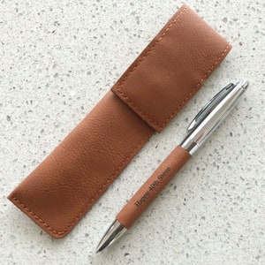Personalised  Leatherette  Pen Set Laser Engraved - Birthday Gift Present - 18th 21st 30th 40th 50th - Free Shipping Aust Wide