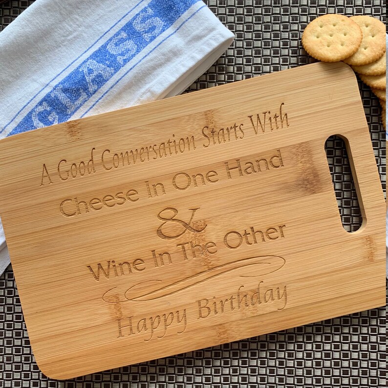 Personalised Cheese Board Engraved Chopping Board Birthday Etsy