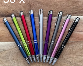 50 x Engraved Metal Pens Teachers Gifts Christmas Gifts Personalised End Of Year Gift