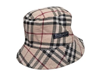 Vintage BURBERRY London Nova Check Buckethat Reversible - Etsy display picture 2