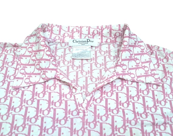 Rare Vintage Christian Dior Monogram Polo Shirt Pink - Etsy