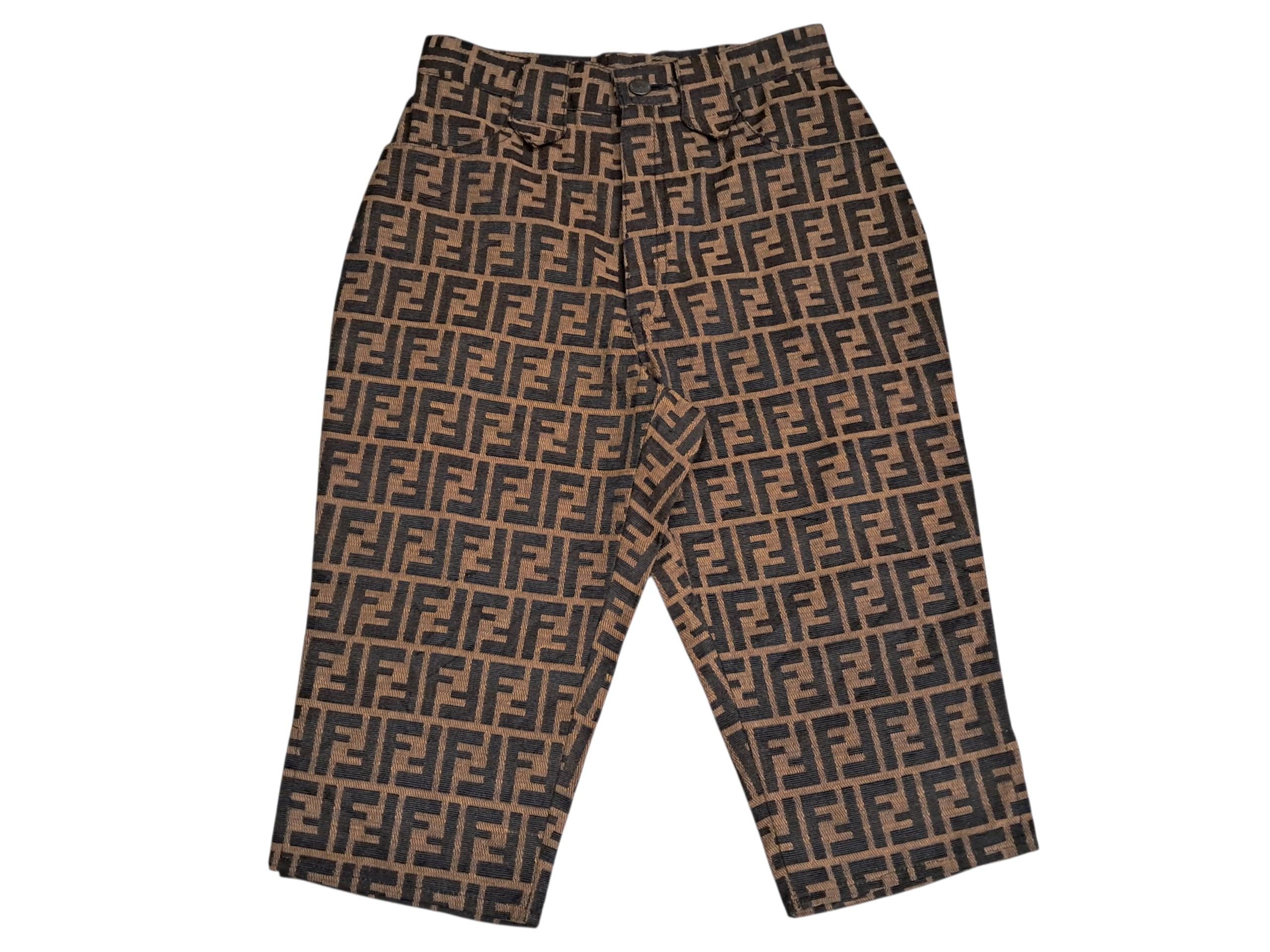 Vintage FENDI ZUCCA Monogram Short Pants Size 26 Made in Italy - Etsy