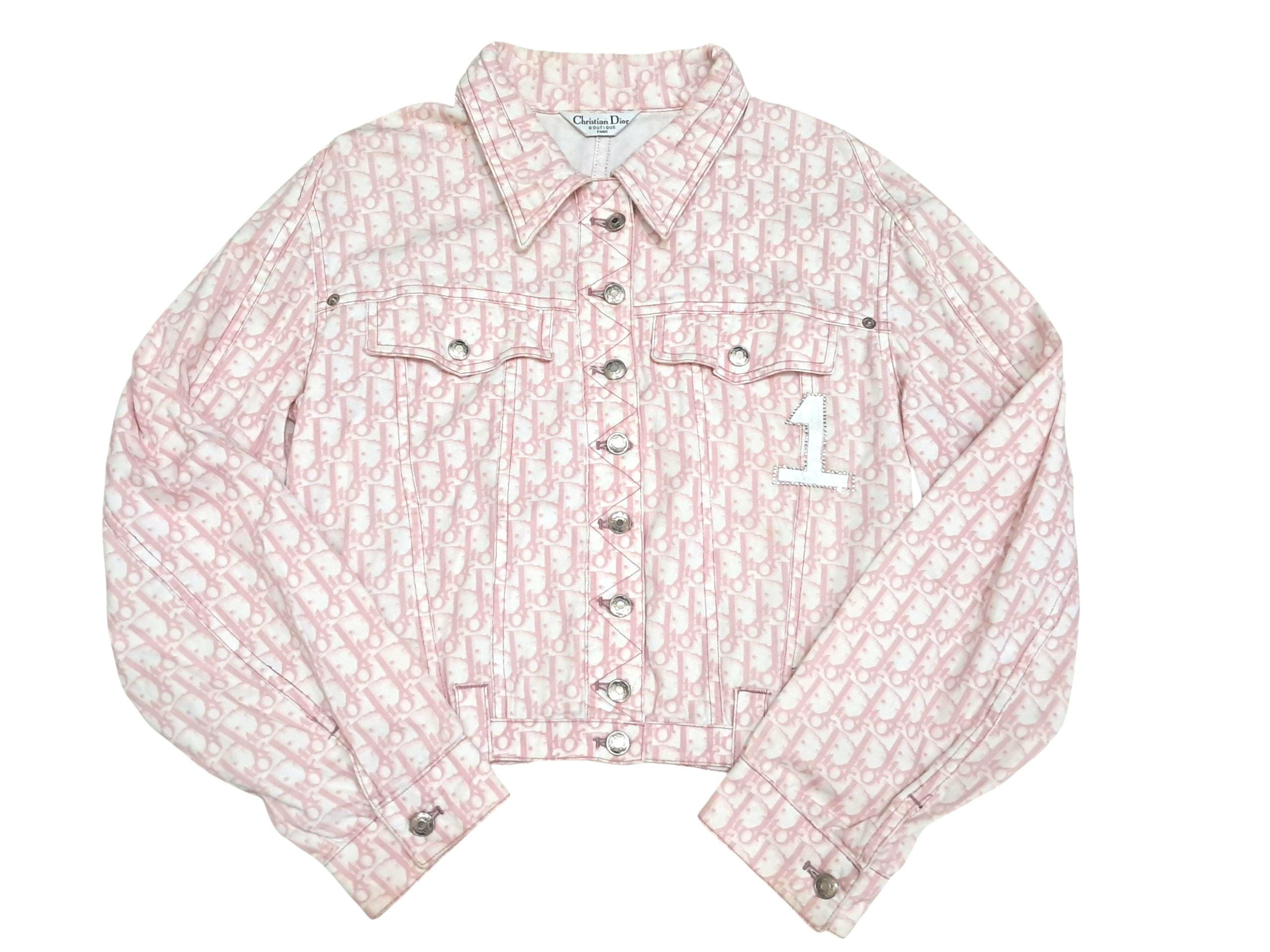 Christian Dior Monsieur, Vintage Christian Dior John Galliano Monogram Jacket Pink