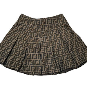 Vintage FENDI Zucca Monogram Mini Skirt Sz 28 - Etsy