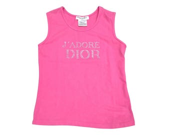 Vintage Chr1st1an D1or J'adore Dior Women's Logo Print Tank Top