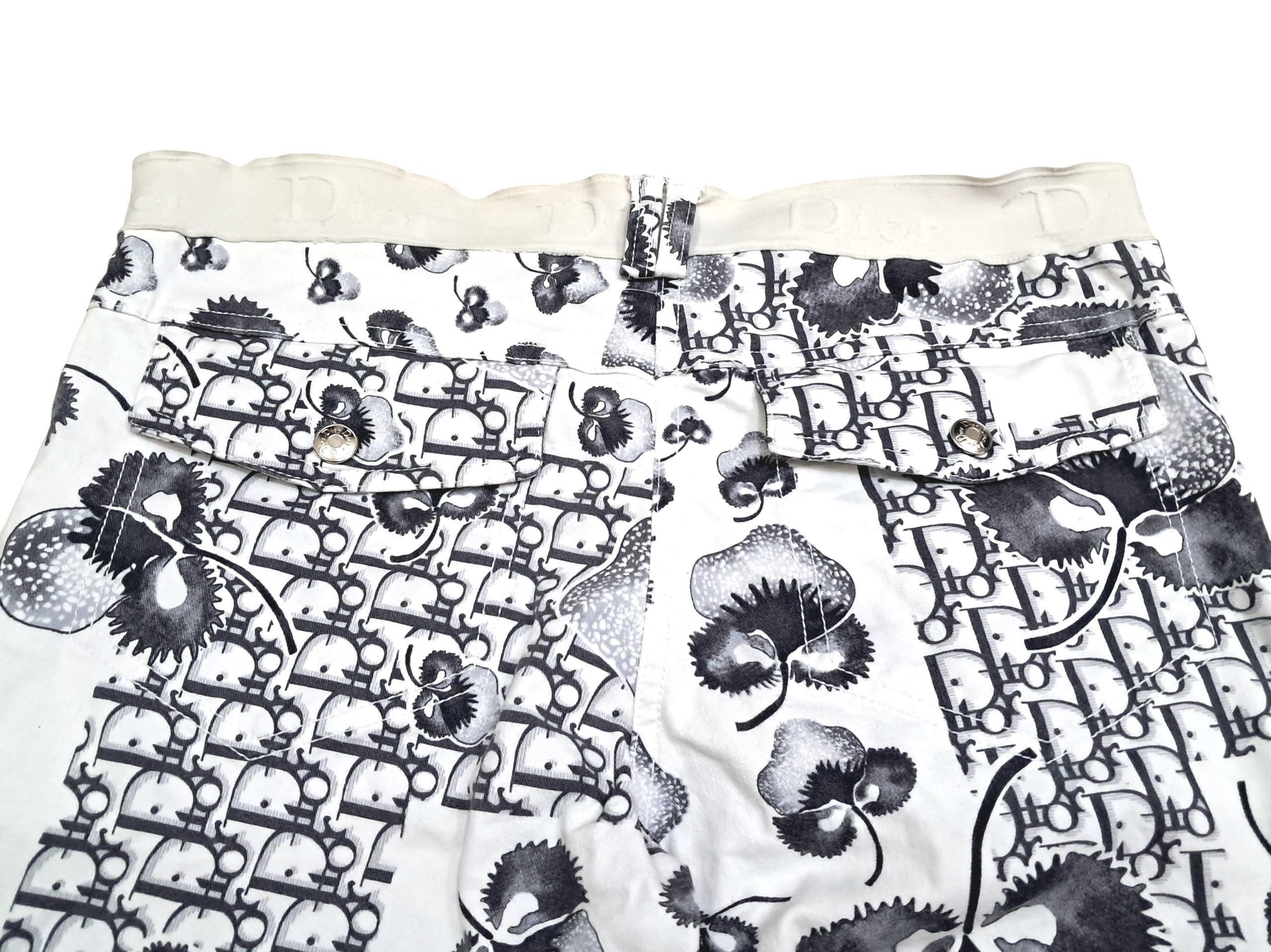 Rare Vintage Christian Dior John Galliano Monogram Blossom Short
