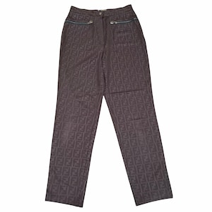 Vintage FENDI Zucca Monogram Trouser Pants Size 27-28