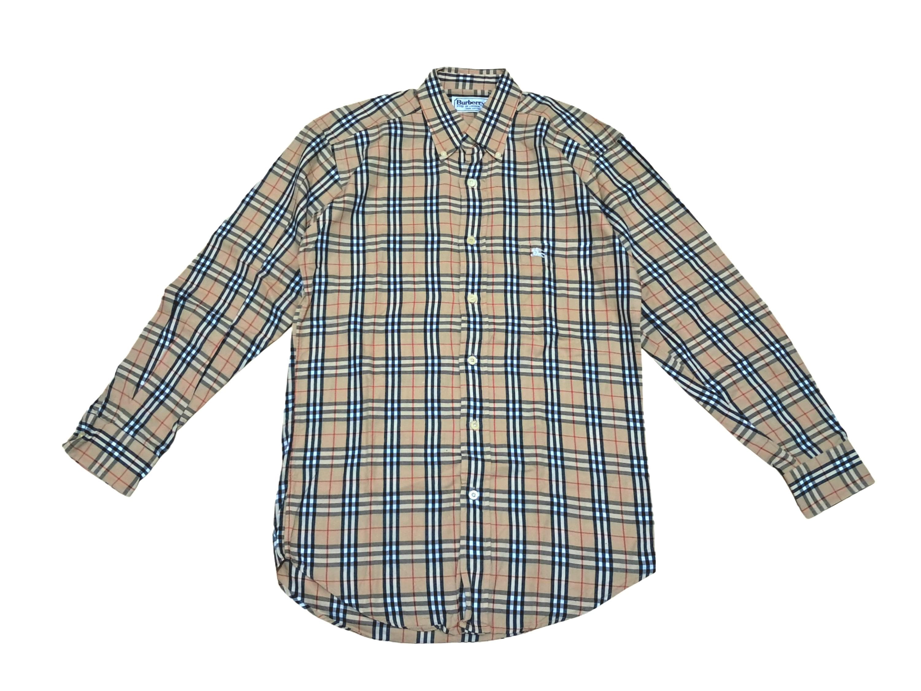 トップス vintage Burberry's nova check shirt el Burberry Nova Check Shirt - Etsy Canada