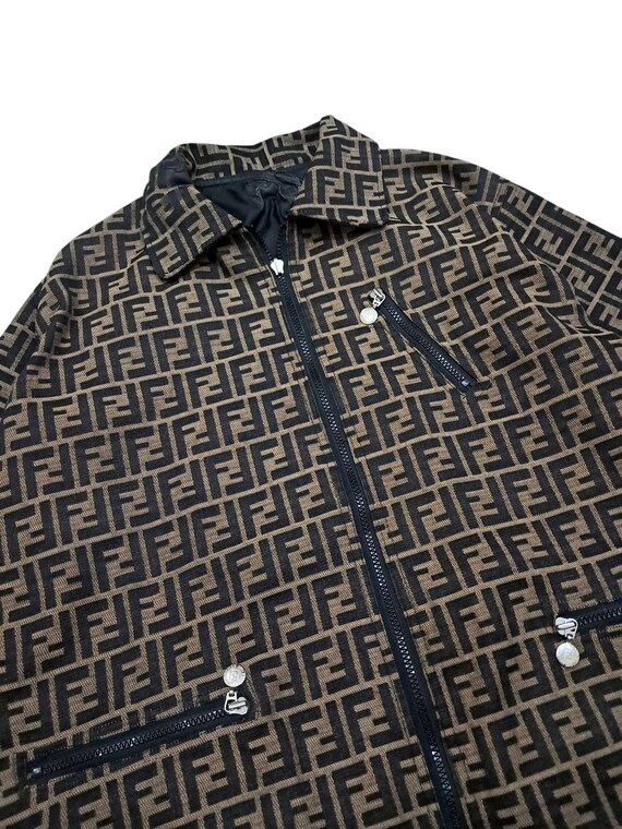 Vintage FENDI ZUCCA Monogram Jacket Reversible Made in ITALY - Etsy