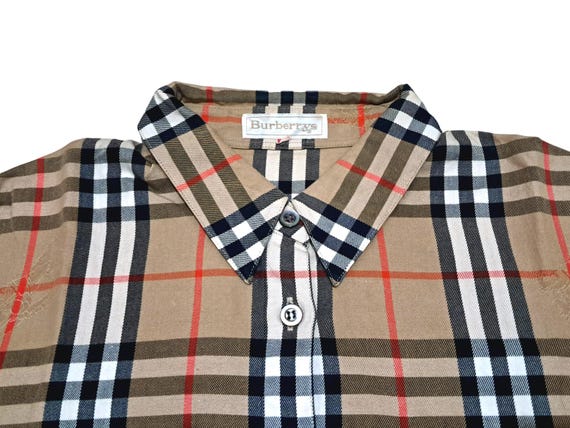 Vintage BURBERRYS Nova Check Shirt Monogram Prorsum - Women