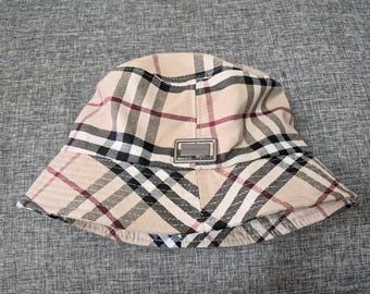 Vintage BURBERRY London Nova Check Buckethat / Hat - Etsy Israel display picture 2