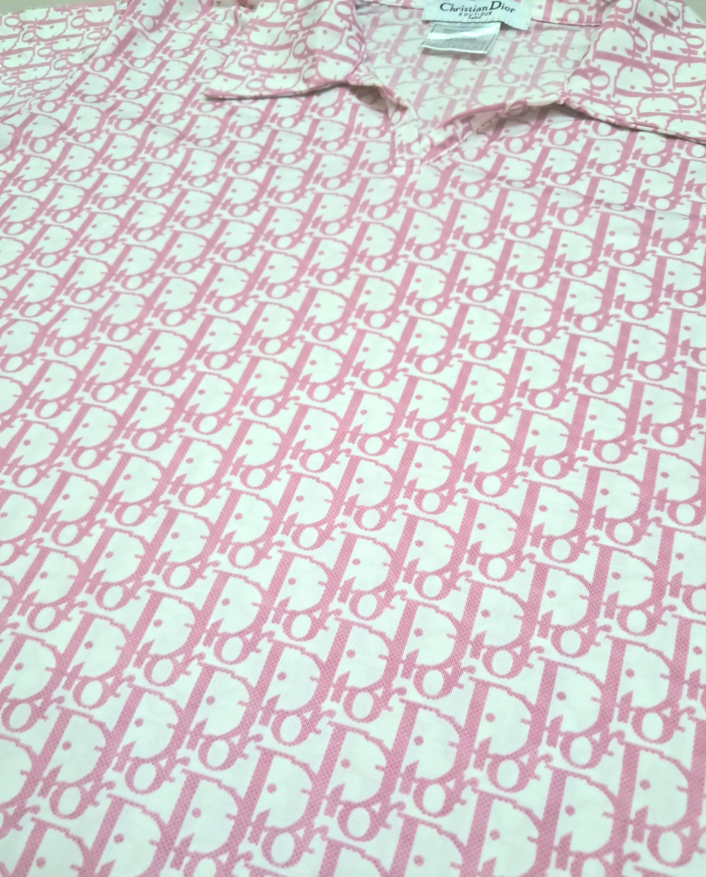 Rare Vintage Christian Dior Monogram Polo Shirt Pink - Etsy