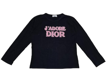 Vintage Christian Dior "J Adore Dior" Monogramm-T-Shirt - Frauent-stück