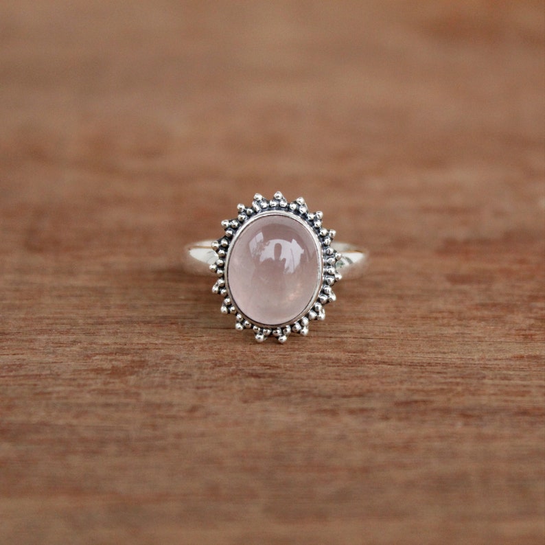 Natural rose quartz ring, sterling silver 925, designer ring, rose quartz jewelry, beautiful ring, natural stone, boho ring, rose quartz 