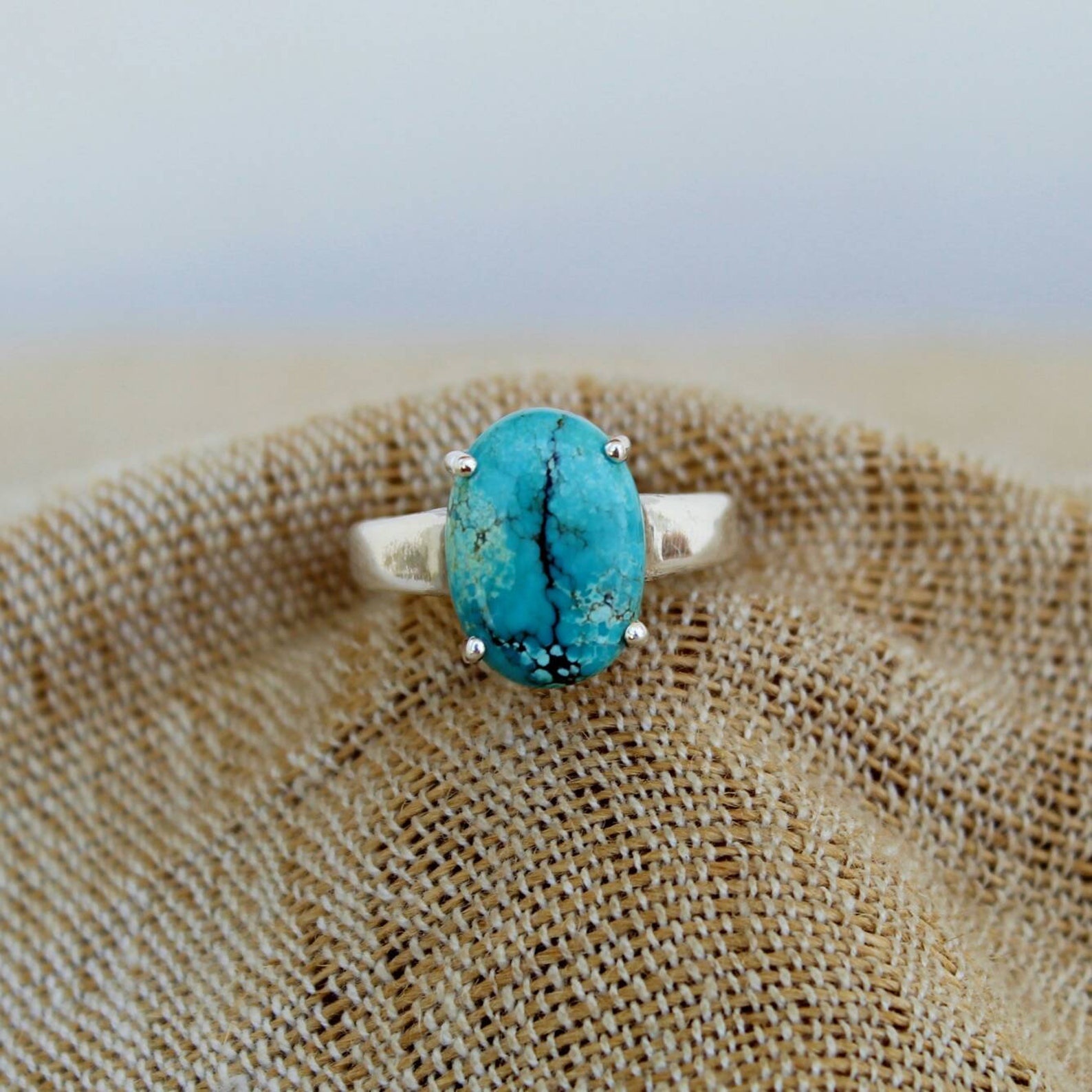 Türkis Ring Sterling Silber Ring schöne Ring Naturstein Etsy