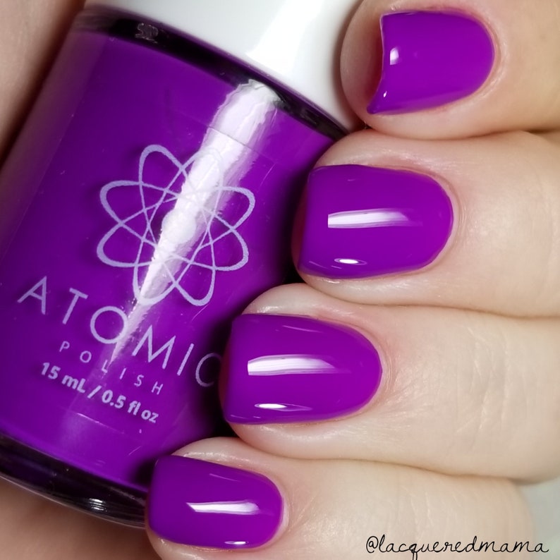 Creme Nail Polish//neon Purple//indie Nail Etsy