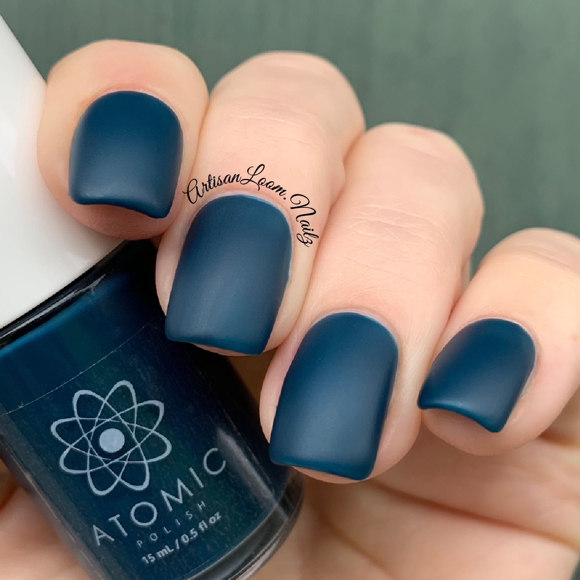 blue matte nail designs