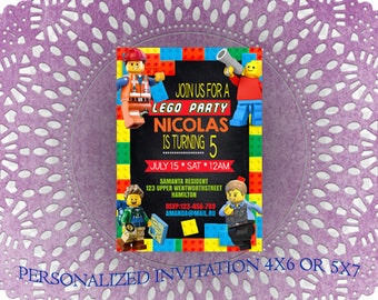 lego invitation etsy