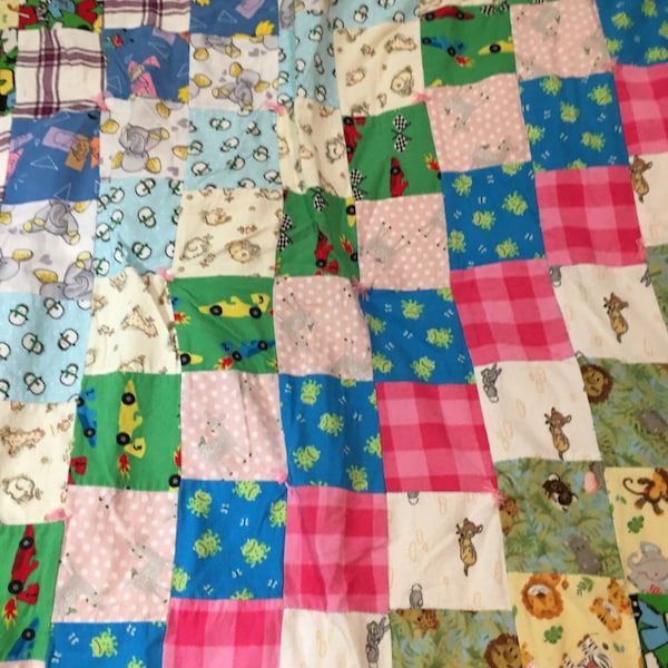 Kid's Quilt (Toddler Bed\Crib) Race Cars, Soccer, Bambi, Zoo & Jungle Animals