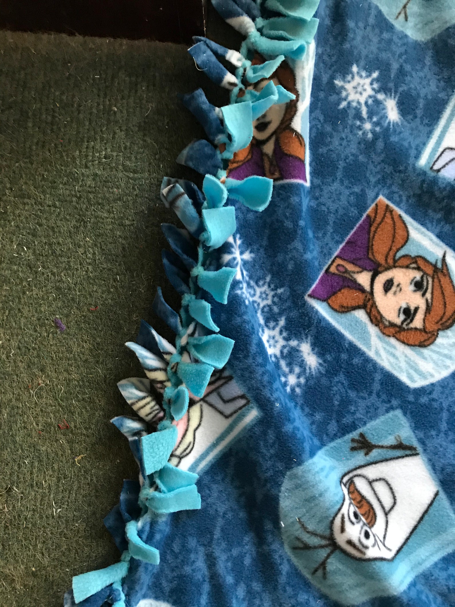 Disney Frozen/Olaf Tie Blanket LARGE ADULT SIZE Etsy