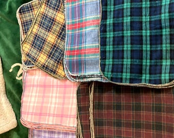 Plaid Unpaper Towels, Flannel Kitchen Cloths, Reusable Eco Friendly Towels