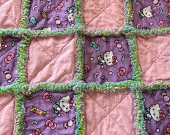 Hello Kitty Baby Rag Quilt