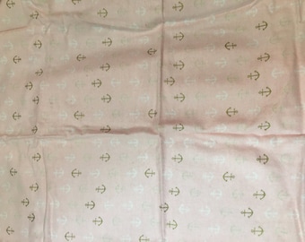 Pink Anchor Snuggle Flannel Baby Receiving Blanket