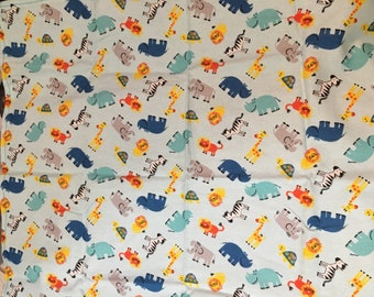 Zoo Animal Baby Receiving Blanket