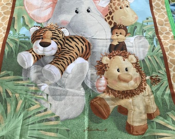 Jungle Animal Baby Quilt (Crib/Toddler bed)
