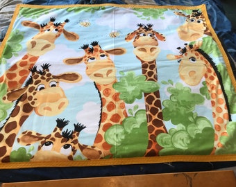 Giraffe and Bumble Bee Quilt Baby Crib/Toddler Bed