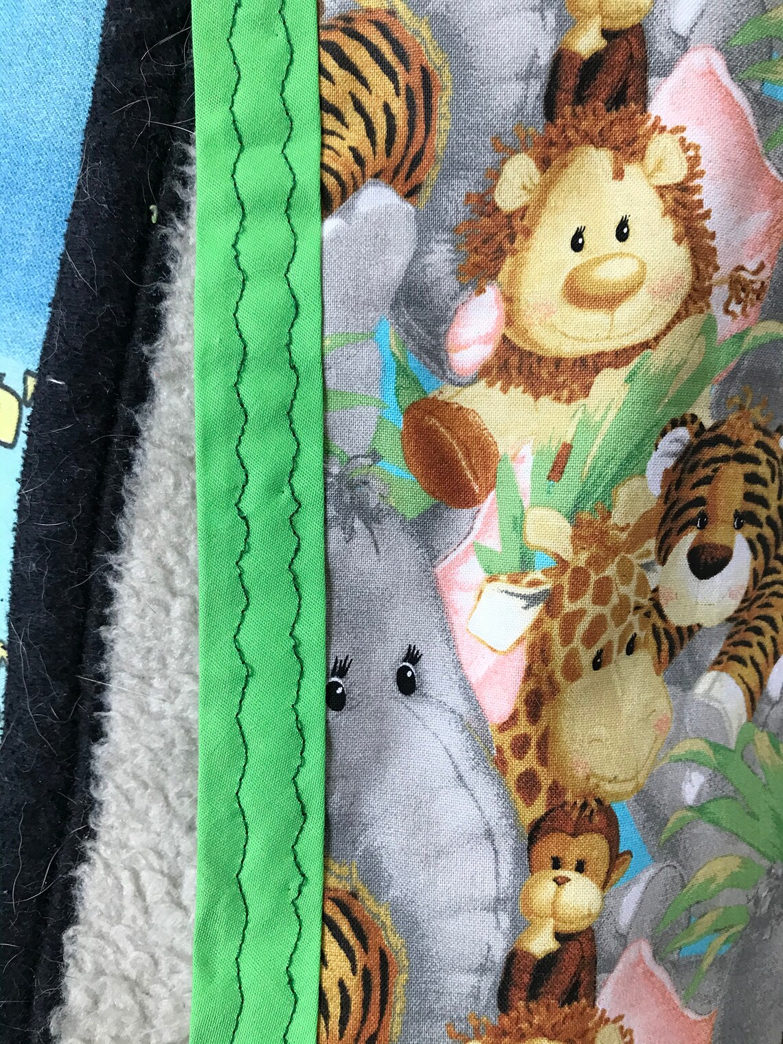 Jungle Animal Baby Quilt crib/toddler Bed Etsy