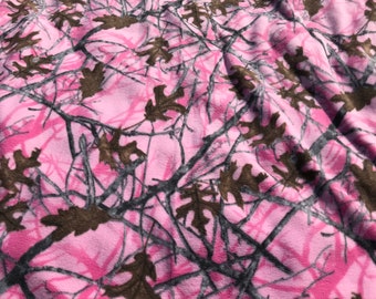 Pink Camouflage Tie Blanket