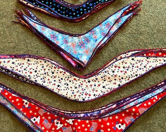 38 Patriotic Dog Groomer Bandana's (Bulk Pack, Multi Sized)