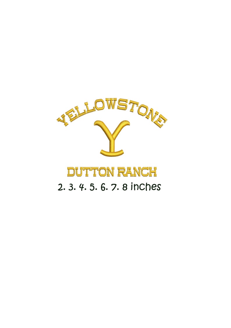 Machine embroidery design yellowstone  etsy Machine embroidery design yellowstone  etsy
