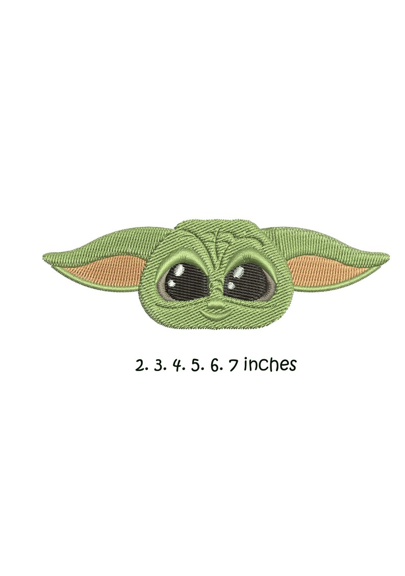 Baby yoda embroidery design machine embroidery design  etsy