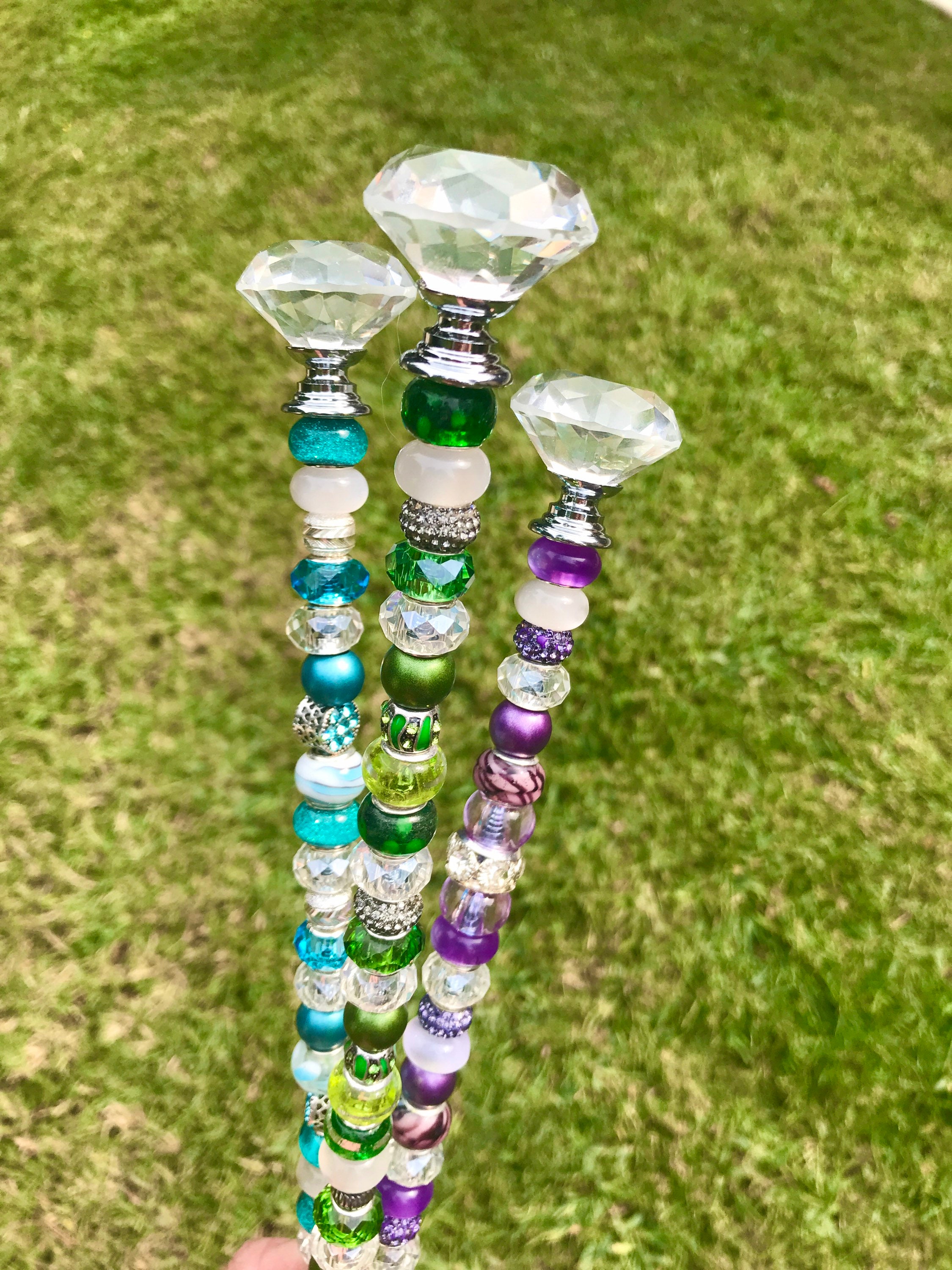 PlantscrystalGarden stake plant stake garden gifttotem Etsy