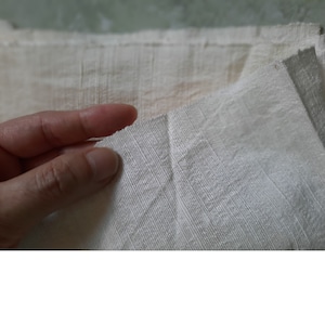 Raw Silk fabric by the Yard, Non-Dyed, Hand craft weaving, 35.43&quot; Wide, Natural fabric