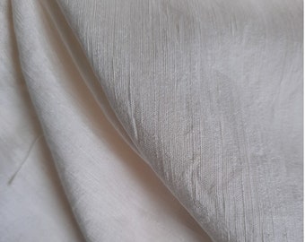 High Quality Raw Silk fabric, Non-Dyed, Hand craft weaving, 35.43" Wide, Natural fabric