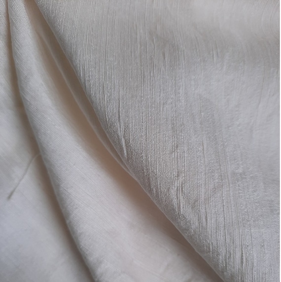 Raw Silk fabric, Non-Dyed, Hand craft weaving, 35.43" Wide, Natural fabric
