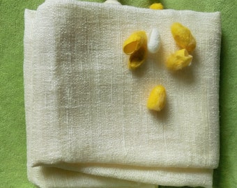 Handwoven Raw Silk Body Towel: Non-Dyed, Hypoallergenic Spa Towel