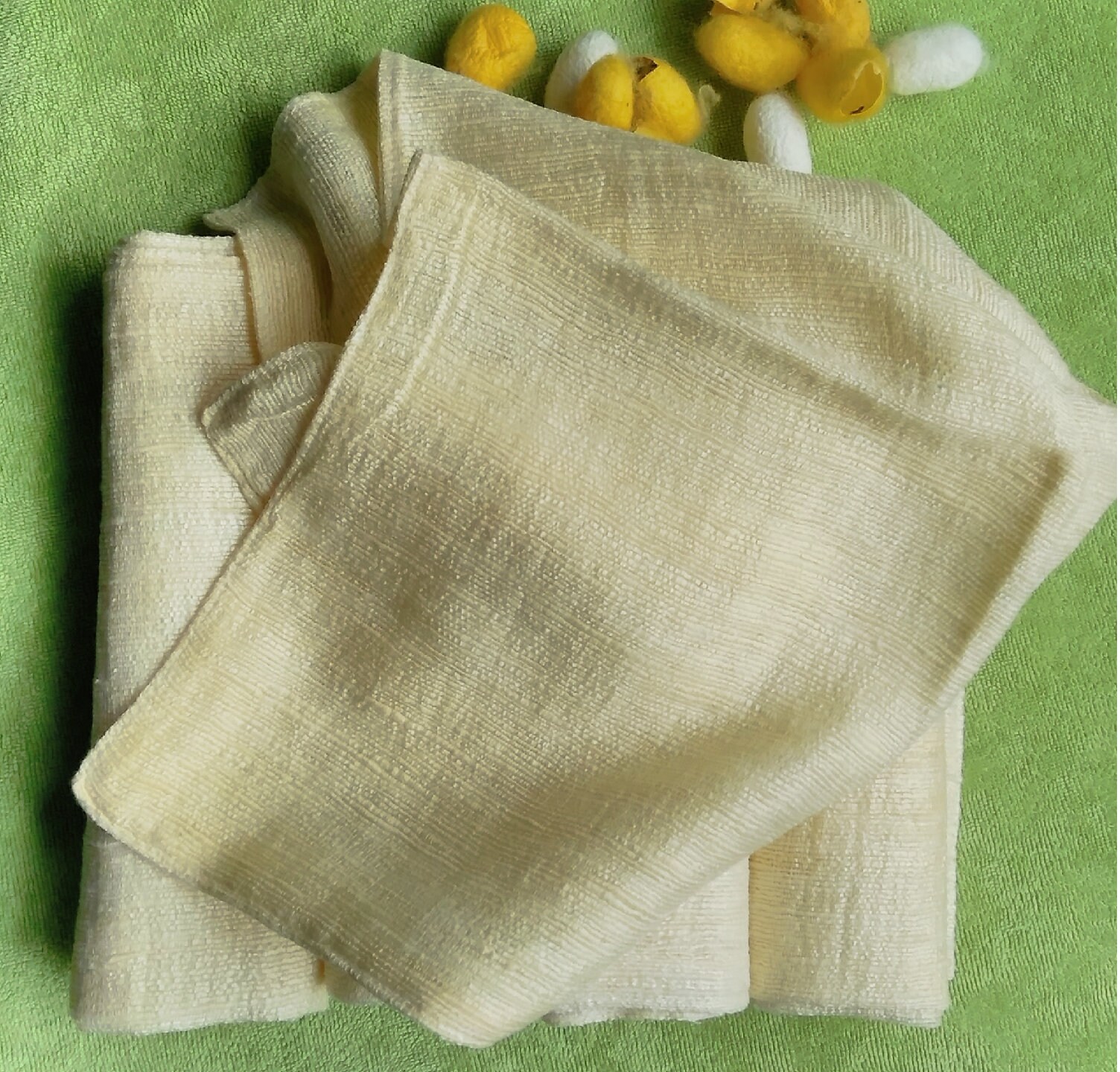 Set of 5 Raw Silk Towel, Spa Face Towel, Raw Silk Face Towel for Baby