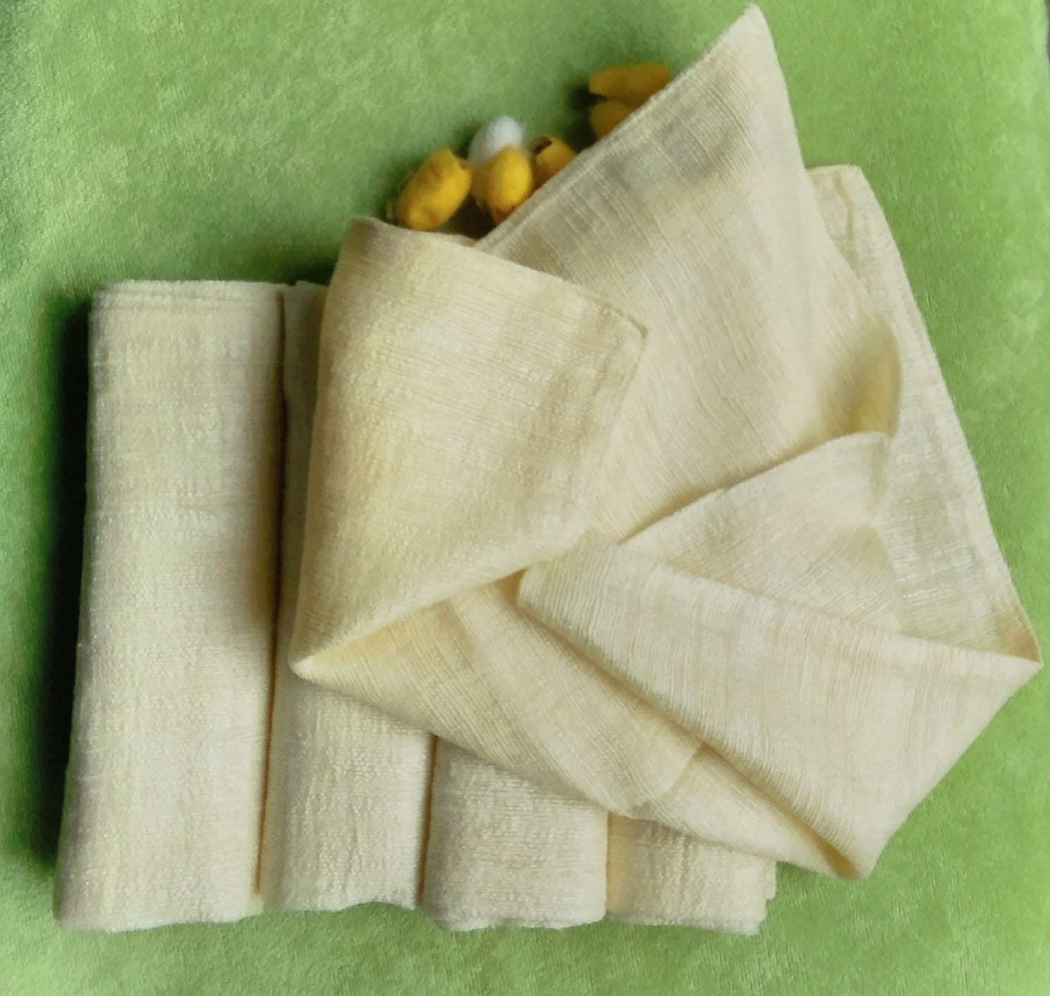 Set of 5 Raw Silk Towel, Spa Face Towel, Raw Silk Face Towel for Baby