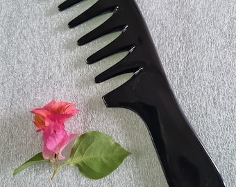 Natural Horn Comb for curly and thick hair, Extra Wide Toothed Comb, Anti Static Buffalo Horn Comb, Horn Hair Comb, Massage horn comb