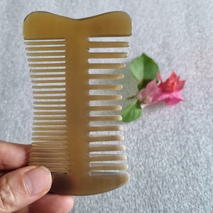 Hornkamm, doppelseitiger Haarkamm, antistatischer Büffelhornkamm, Massagehornkamm,schwieriger dicker Hornkamm