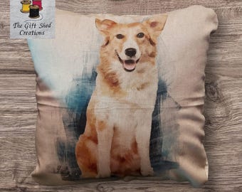 Handmade cushion cover with zip closure