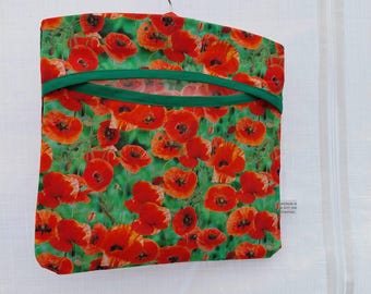 Handmade fabric clothes peg bag