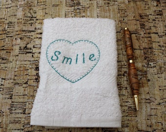 Embroidered Face Flannel
