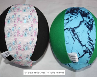 Balloon covers, made from beautiful cotton fabric, balloon blown up inside, reuse your balloons, can be used indoors or outdoors or in water