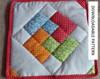 Downloadable Pattern for a patchwork table mat